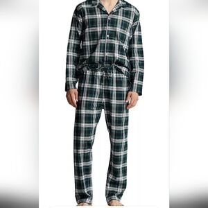 Polo by Ralph Lauren Plaid Lounge Set Top And Bottom- Green, White,